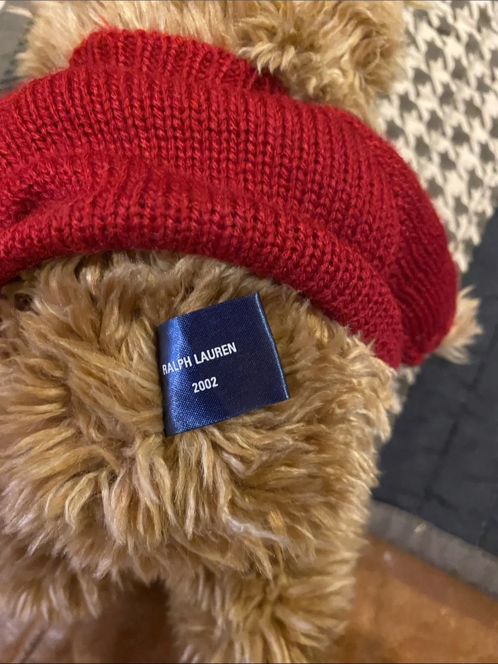 RL Polo Teddy Bear with Red Knit Sweater